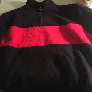 Sweater black/red
